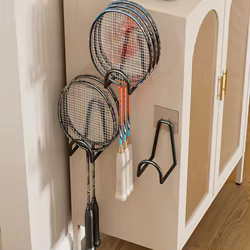 Soporte para Raquetas Adhesivo de Pared sin Taladro