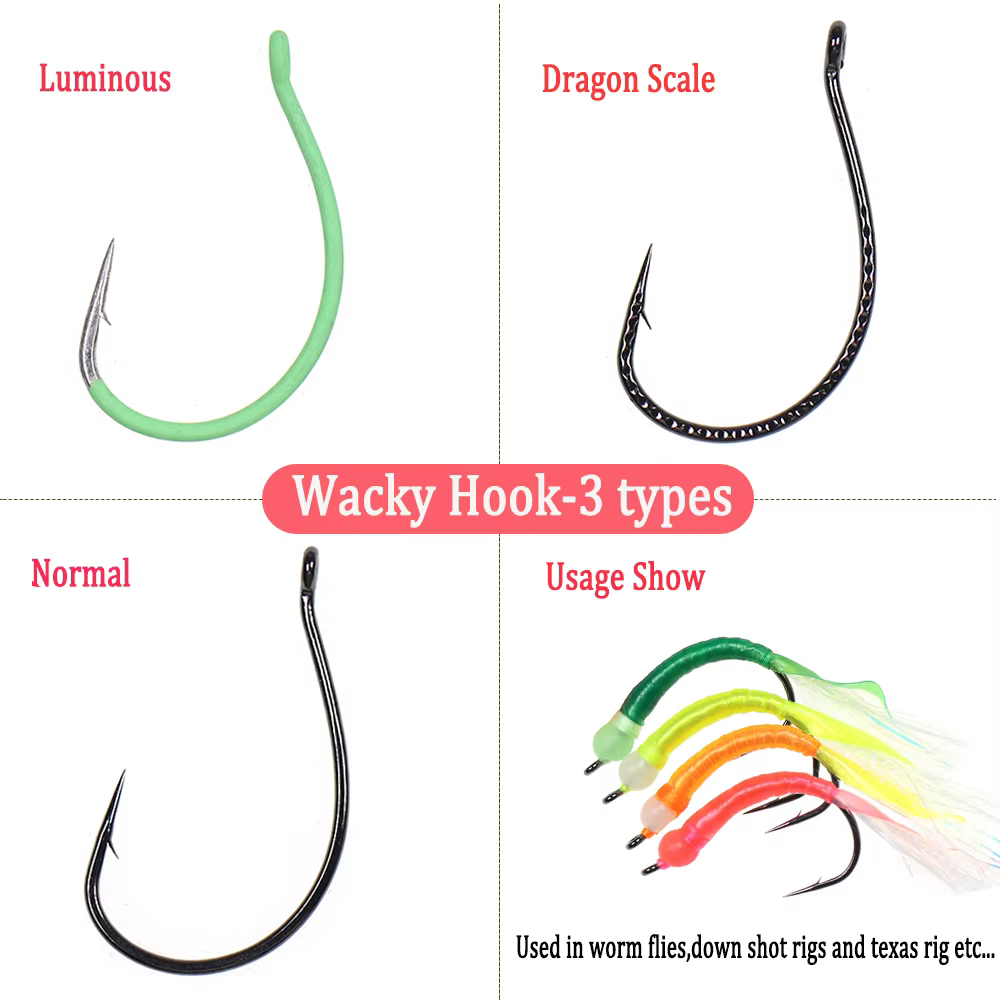 Anzuelos Weedless Loco – Texas Rig y Drop Shot para vinilos - imagen 3