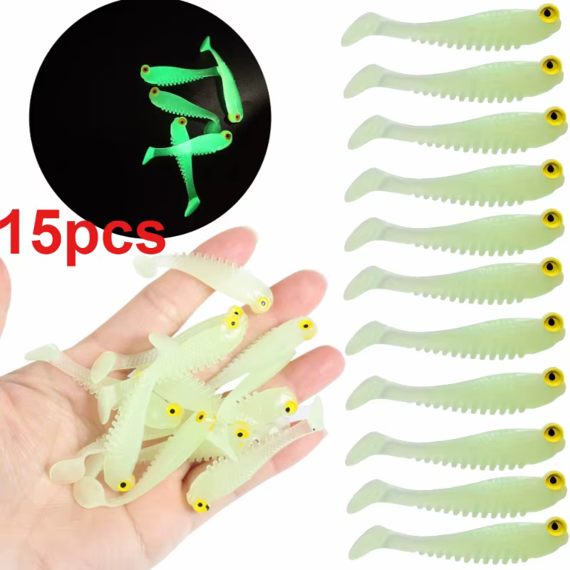 Señuelo silicona luminoso Wobbler Swimbait para lubina 5 cm 1,2g - imagen 2