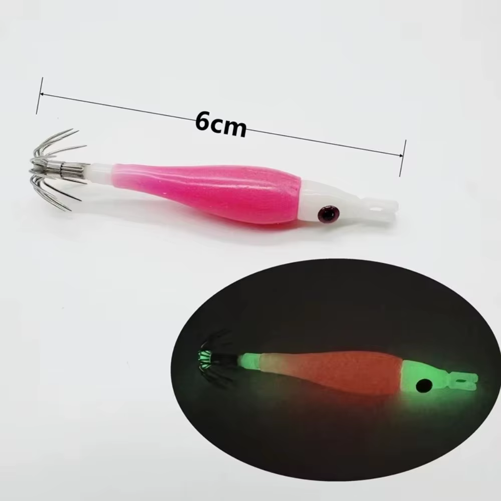 Señuelo Jigging de Calamar Luminoso – Silicone para Pesca Marina - imagen 4