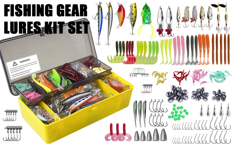 Selección de señuelos duros y blandos del kit FREE FISHER