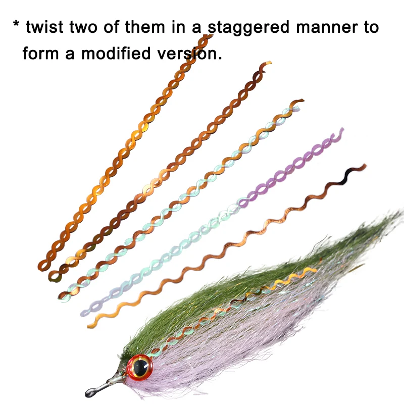 Persuader Oropel Flash Ondulado para atar moscas de tubo y serpentinas - imagen 5