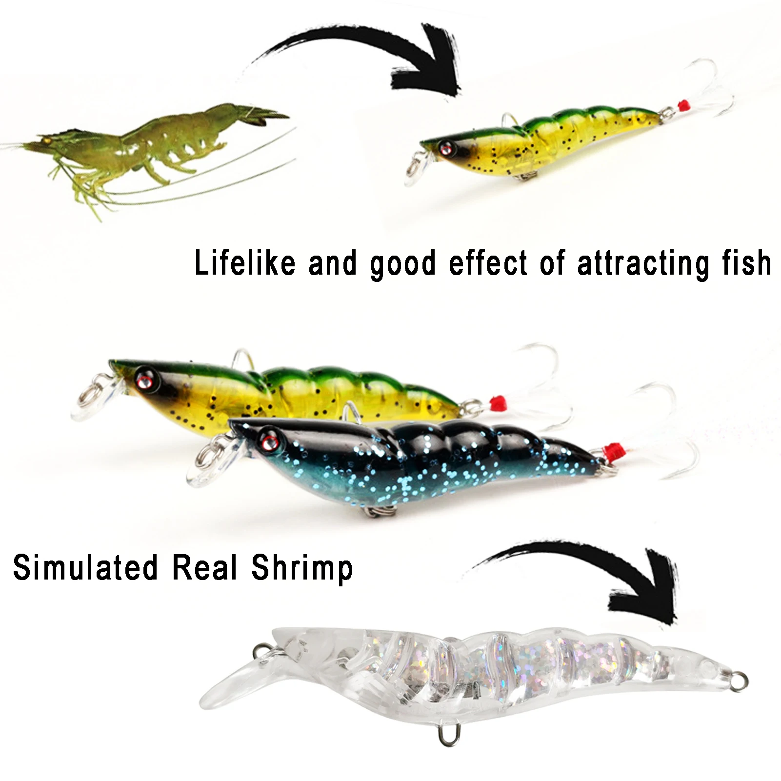 Free Fisher señuelos de lápiz DIY sin pintar con sonajeros holográficos - imagen 2