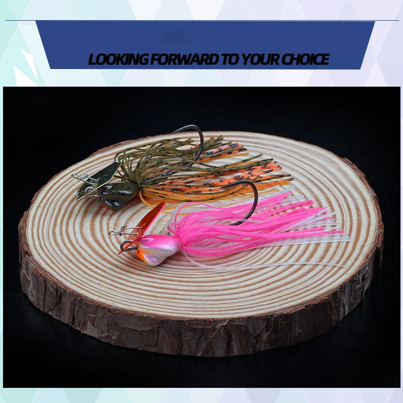 LETOYO Chatterbait con cuchilla y anzuelo de aguja para lucio y lubina - imagen 4