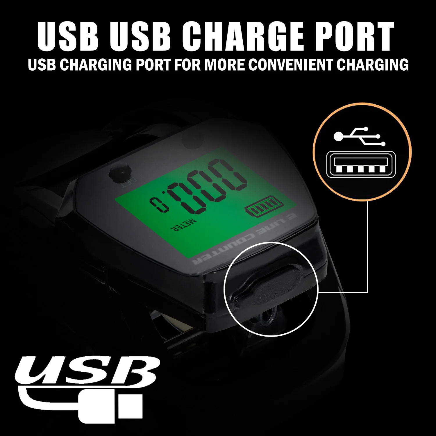 Carrete baitcasting electrónico SAMOLLA – Impermeable con carga USB - imagen 3