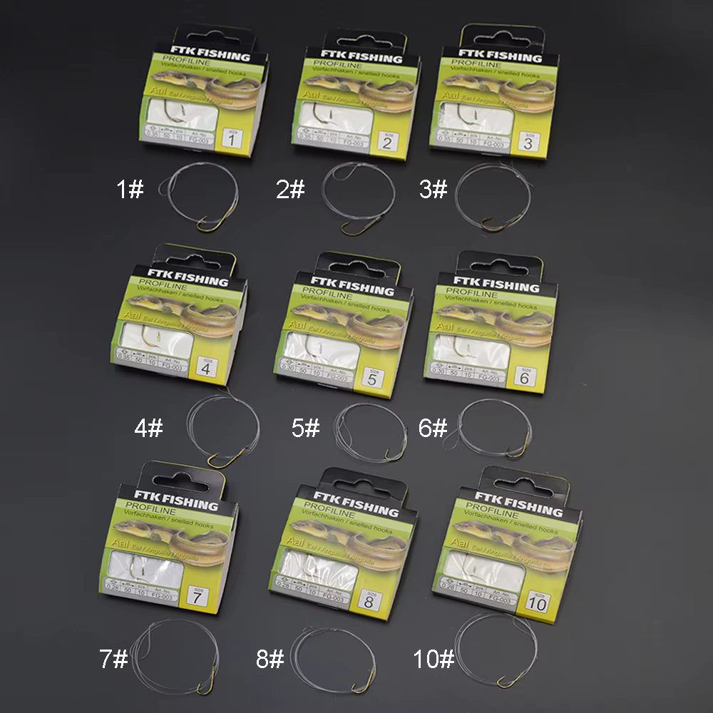 Anzuelos Montados FTK FG-003 – Rig de Nylon Dorado con Púas para Agua Dulce - imagen 4