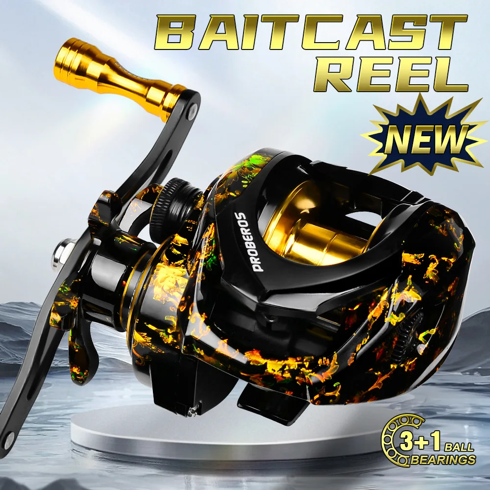 Carrete baitcasting metálico 3+1BB