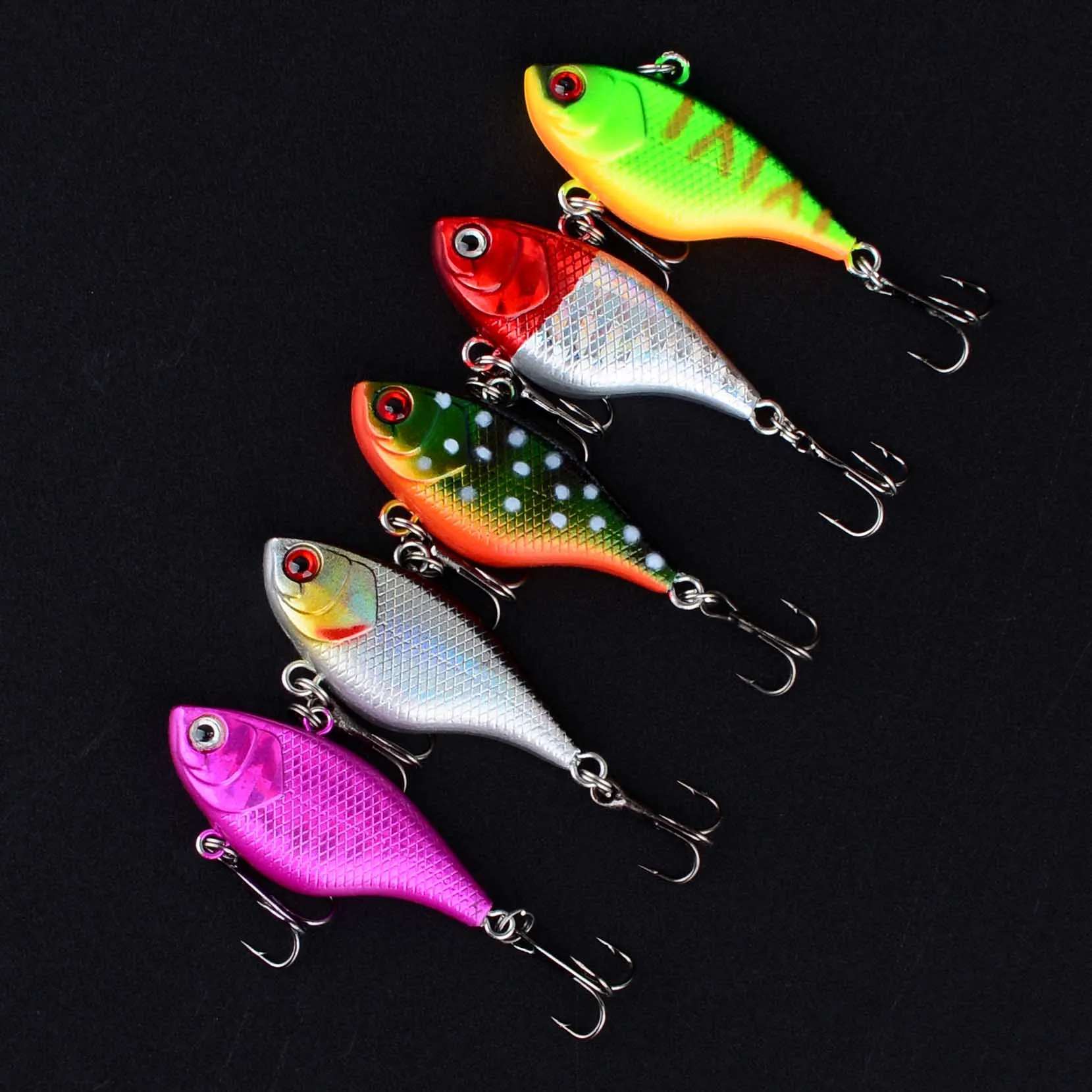 Señuelos VIB vibratorios de plástico tipo crankbait duro