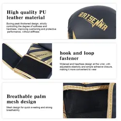 Guantes de Boxeo de Cuero PU – Palma Abierta para MMA y Kickboxing