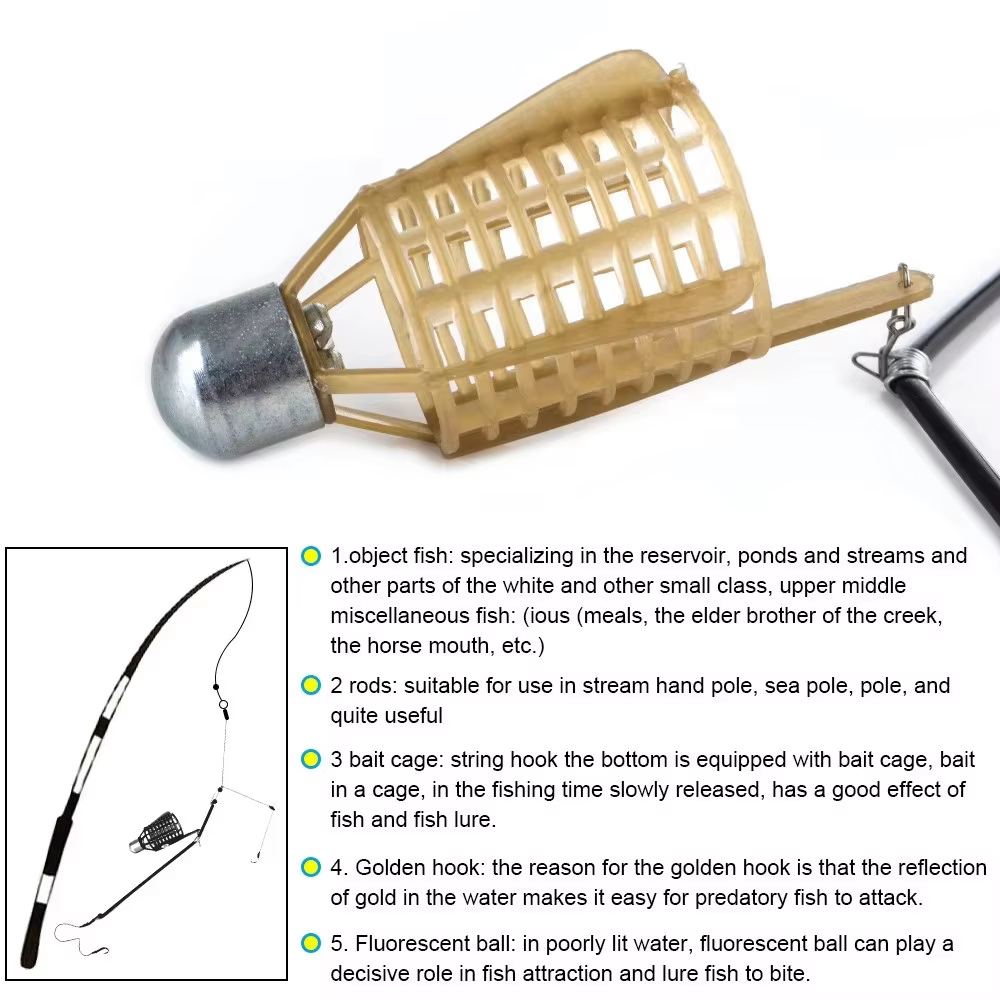 NGB Jaula metálica para cebo de carpa con anzuelos duraderos - imagen 3