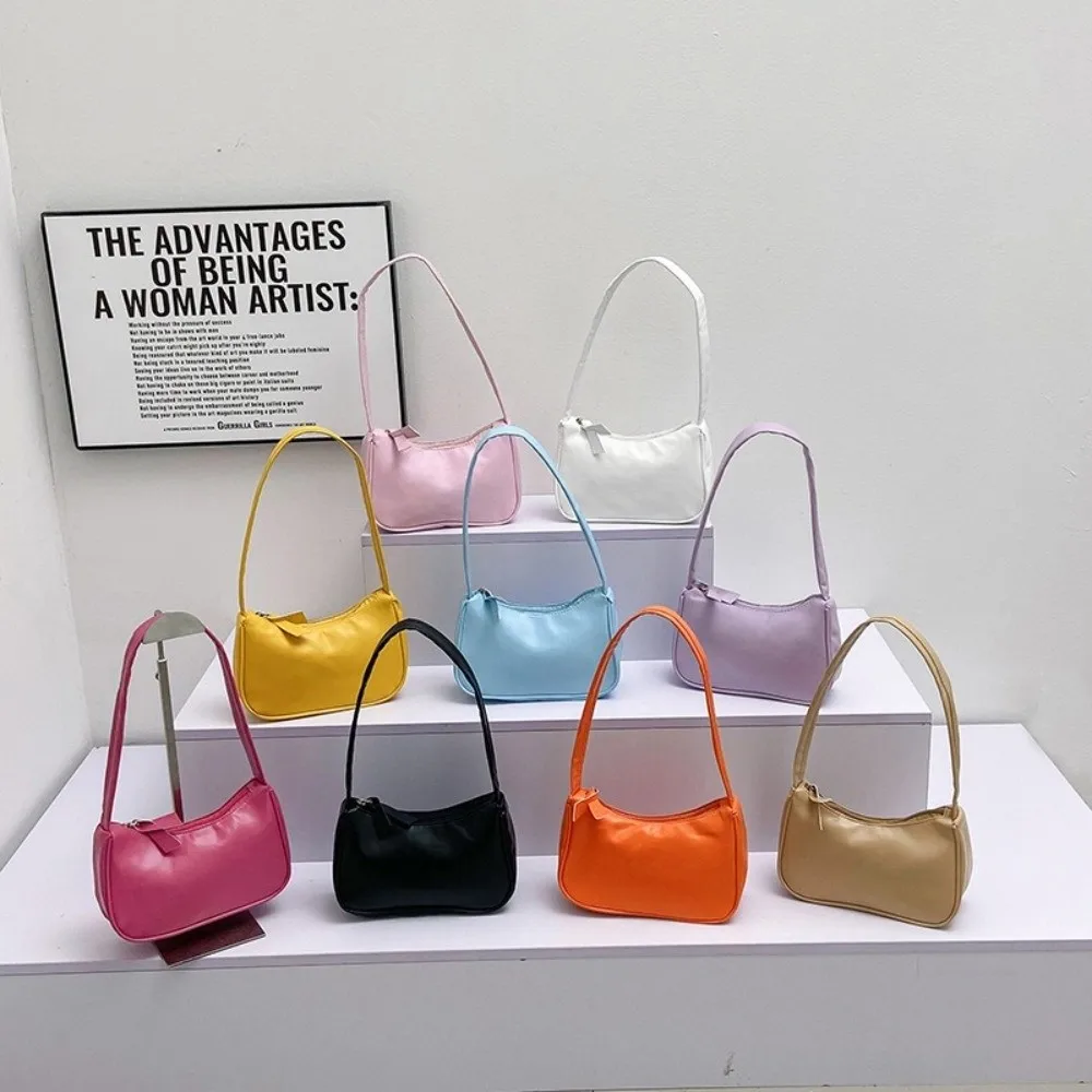Bolso de cuero PU caramelo retro pequeño con asa superior - imagen 5