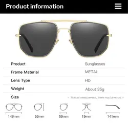 Gafas de sol UV400 montura metálica gran tamaño poligonales