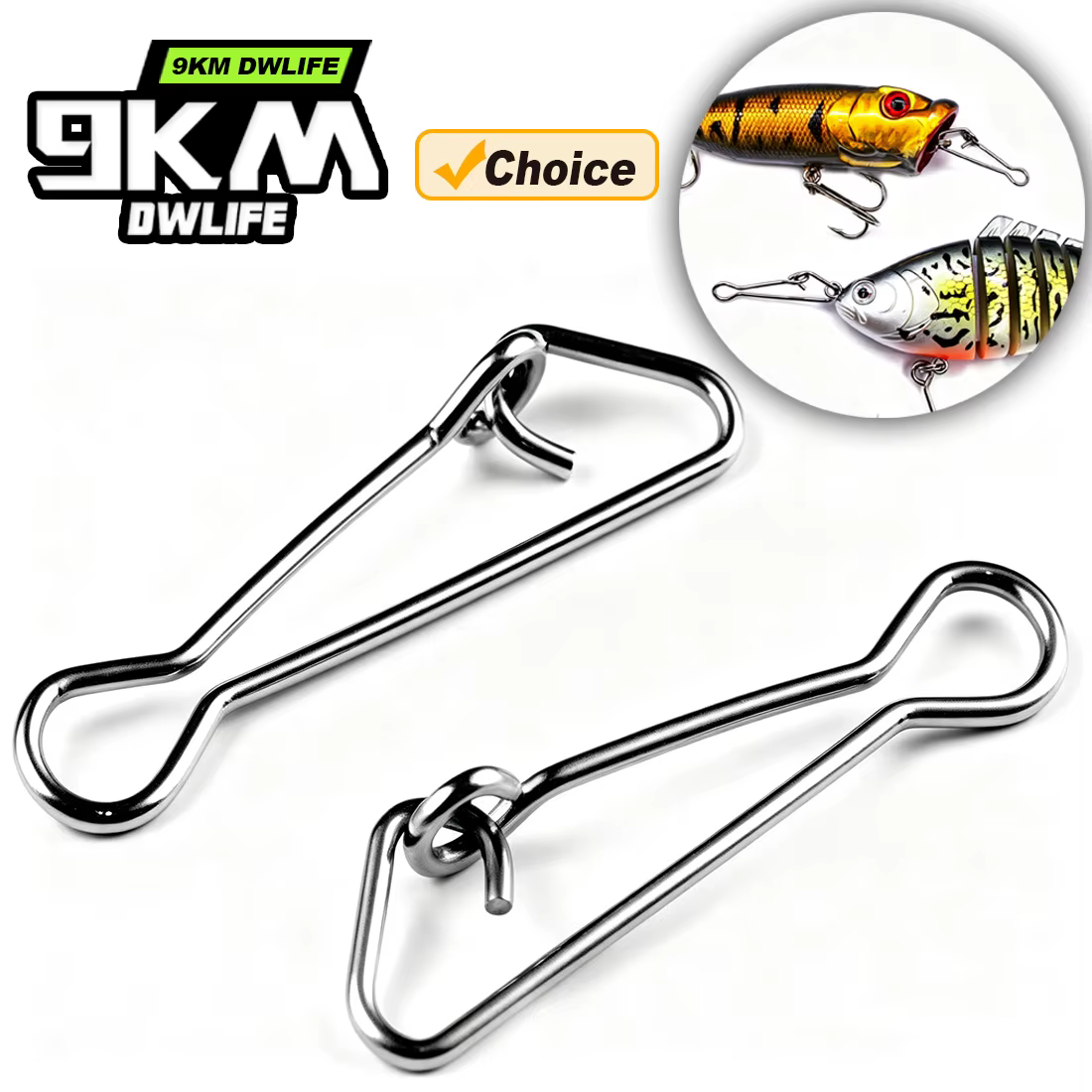 Clip de Cambio Rápido para Pesca de Acero Inoxidable