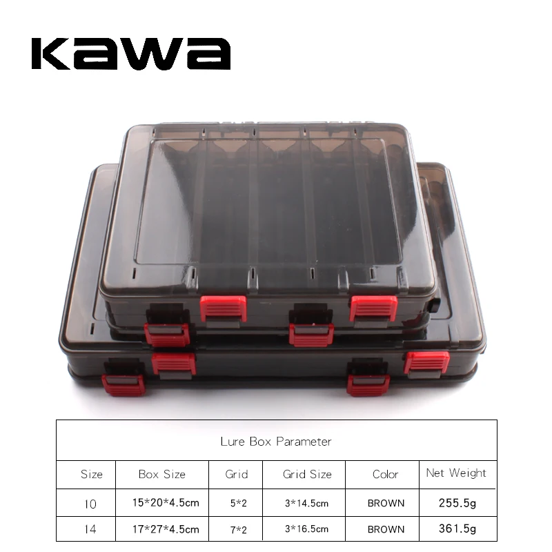 Caja de Pesca Kawa Doble Cara – 14 Compartimentos con Drenaje - imagen 5