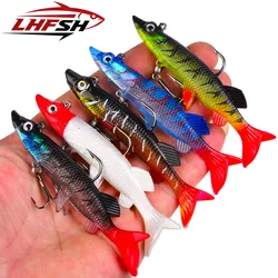 Señuelos blandos LHFSH T-tail con cabeza de plomo para lubina