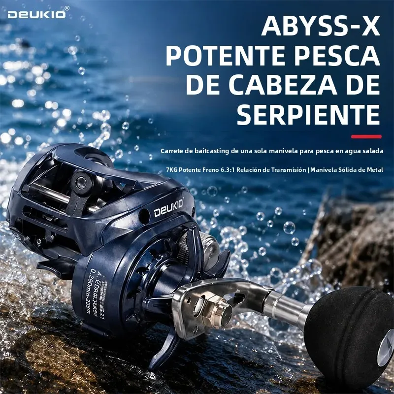 Carretes de pesca DEUKIO – alta velocidad para agua dulce y salada - imagen 5