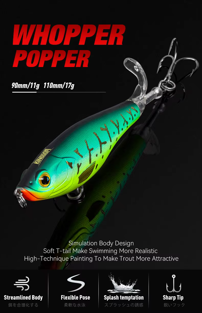 Señuelo KINGDOM para pesca de lubina en superficie