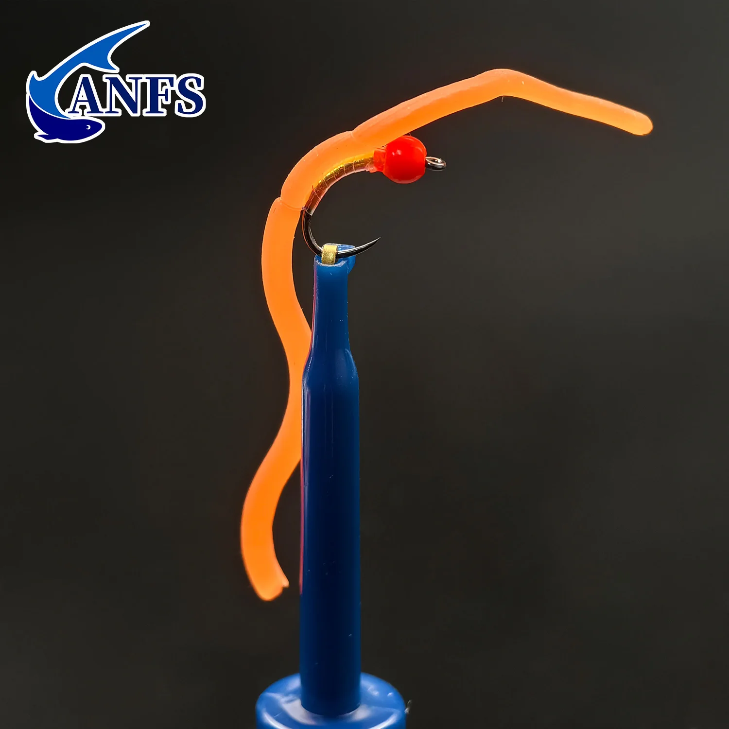 ANFS anzuelos de mosca estilo lombriz para moscas atadas a mano - imagen 3