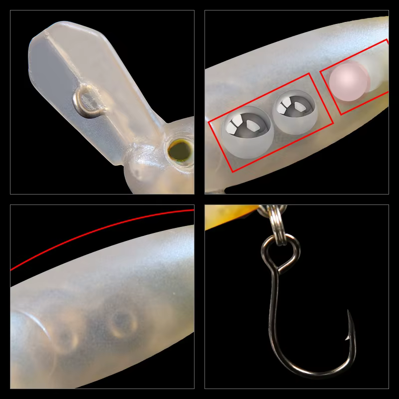 LETOYO Crankbait Mini – Cebo hundimiento rápido para pesca de trucha - imagen 5