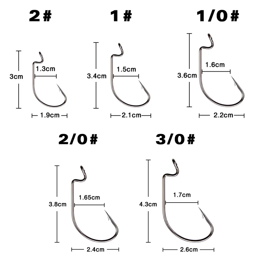 Anzuelos triples con púas Bodecin – Juego Texas Rig para vinilos de pesca Bodecin - imagen 3