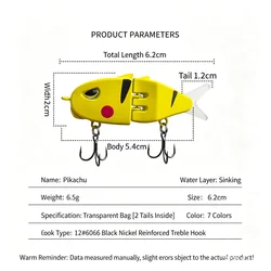 Señuelo Swimbait VIB de hundimiento lento ABS, para lubina