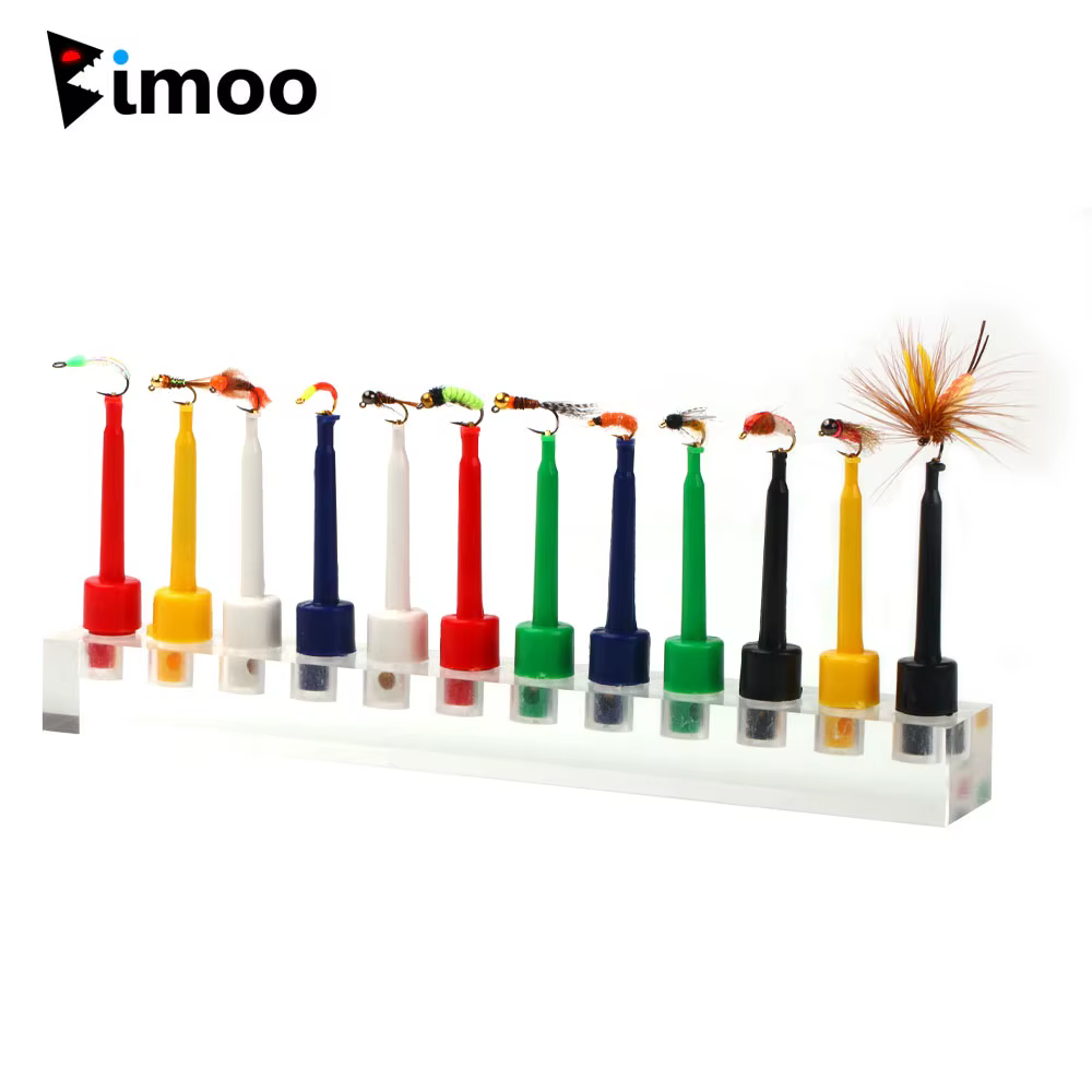 Porta Moscas Acrílico Bimoo – Estante Exhibición Almacenamiento Fly Fishing