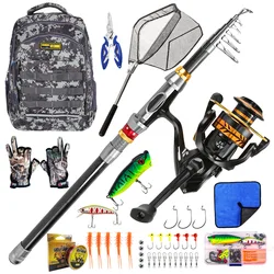 Kit de pesca para mar con cañas y señuelos duros y blandos