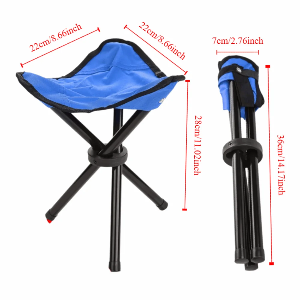 Silla plegable trípode para exteriores