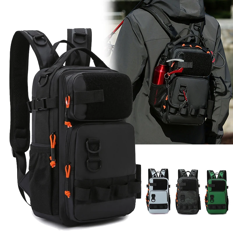 Mochila de Pesca con Porta Cañas y Pechera para Señuelos