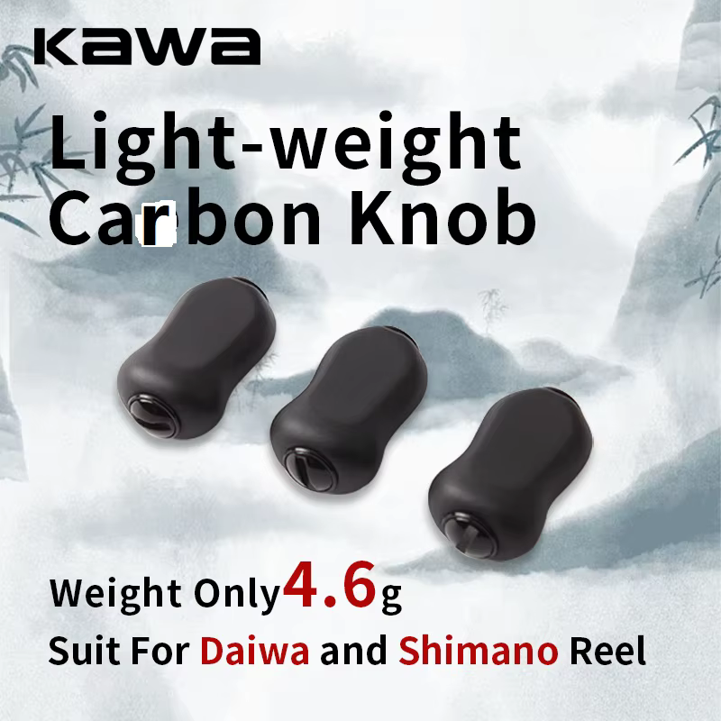 Pomo de carrete Kawa-perilla – Fibra de carbono con rodamientos - imagen 3