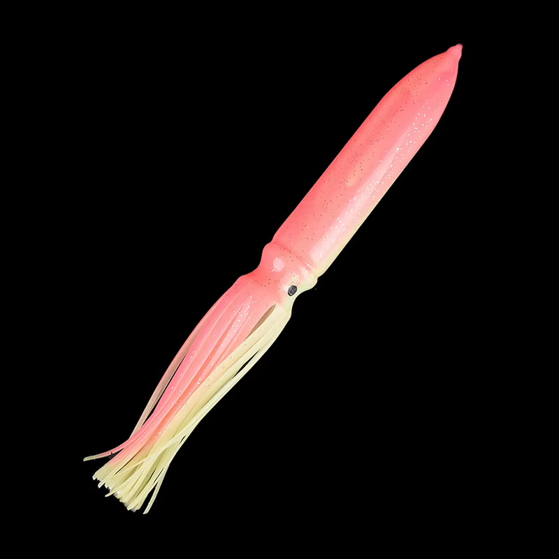 Señuelo Pulpo 30cm Brillos calamar – Goma suave para atún - imagen 3