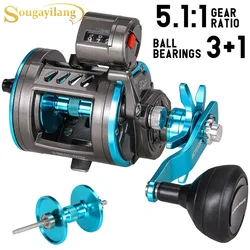 Sougayilang ECT15R Carrete con Contador de Profundidad 5.1:1