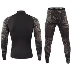 Ropa interior térmica camuflaje para hombre pesca secado rápido