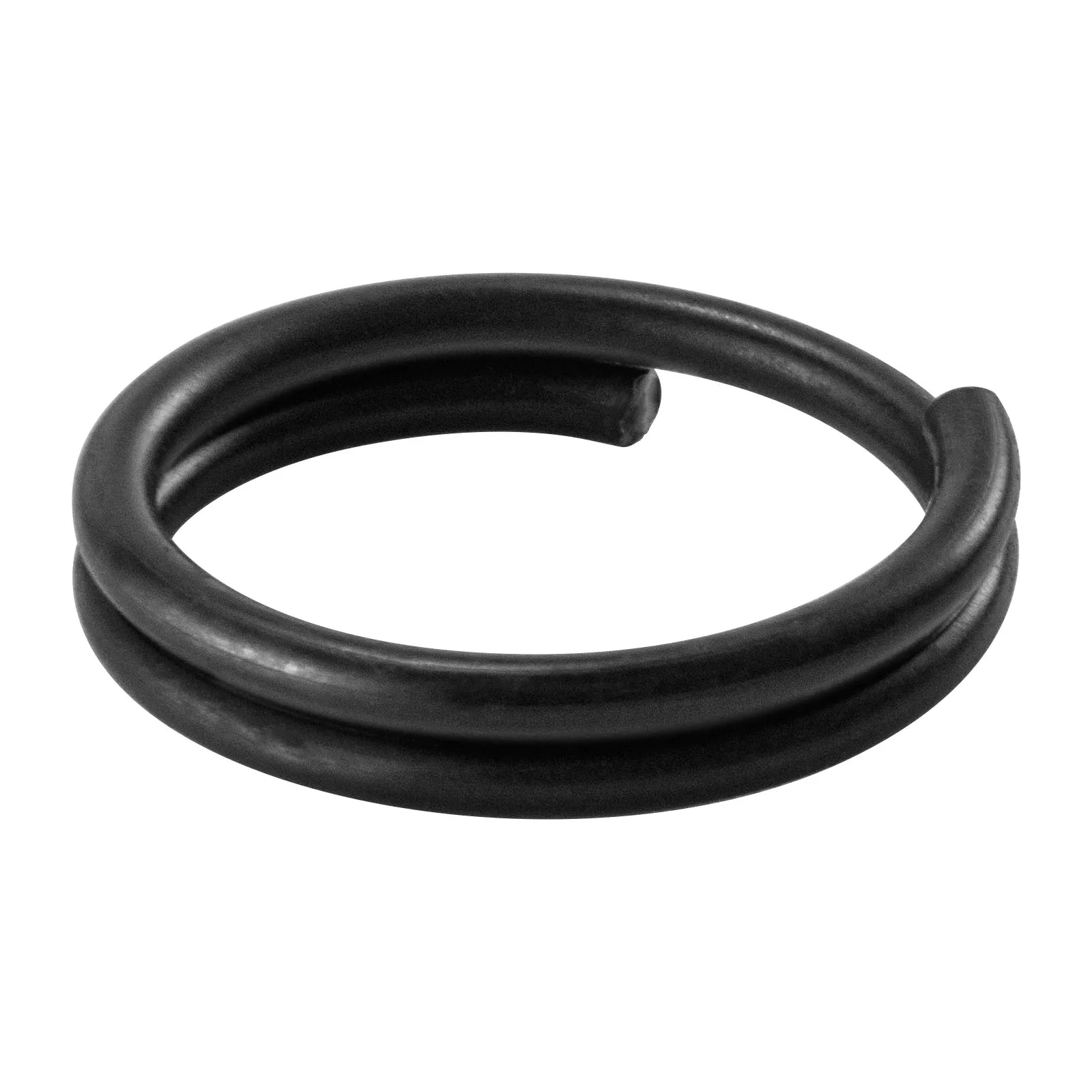 Anillos divididos negro mate para pesca