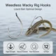 Anzuelos Wacky Rig para lubina anti-enredos de acero carbono - imagen 3