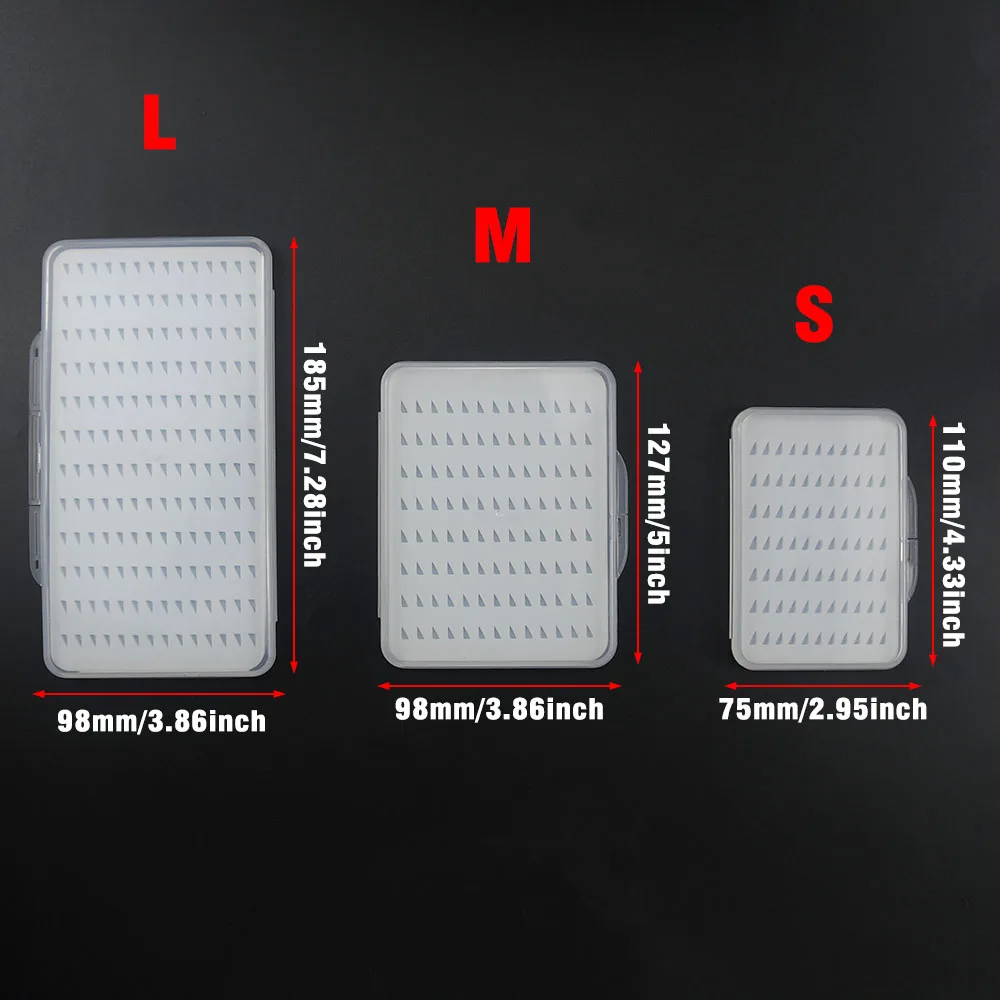 Caja pesca con mosca transparente para moscas secas y húmedas - imagen 3