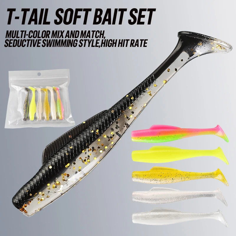 TAIYU Vinilos Flotantes TPR sin Cabeza – Cola en T para Black Bass - imagen 5
