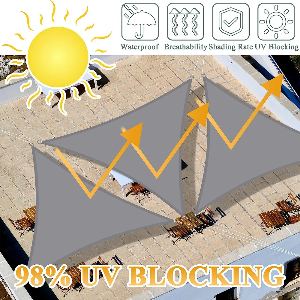 Refugio solar triangular – Toldo transpirable 3m pesca - imagen 3