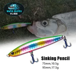 Water Sniper Señuelo para lubina que se hunde con anzuelos triples