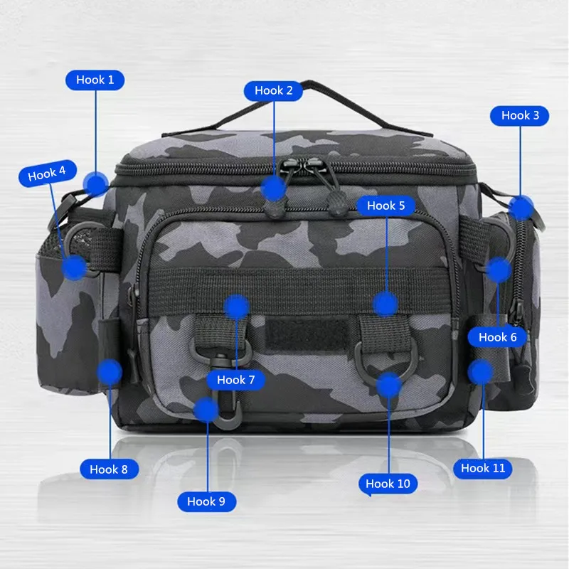 Canyonera porta-equipo pesca – Bolsa hombro almacenamiento aparejos - imagen 5