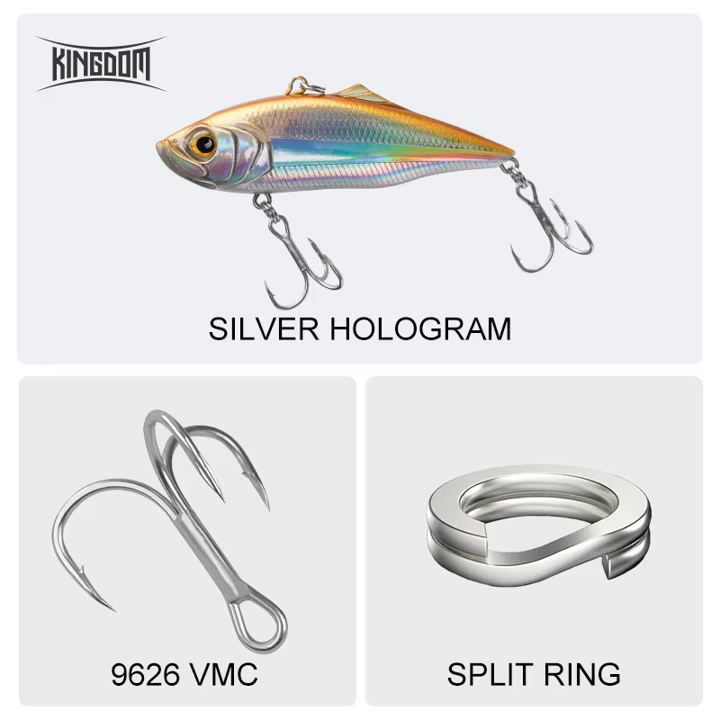 Kingdom VIB Wobbler hundido 75mm - Cebo duro para hielo de pesca - imagen 2