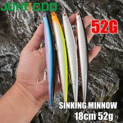 Minnow Jerkbait pesado hundimiento rápido para pesca de lubina