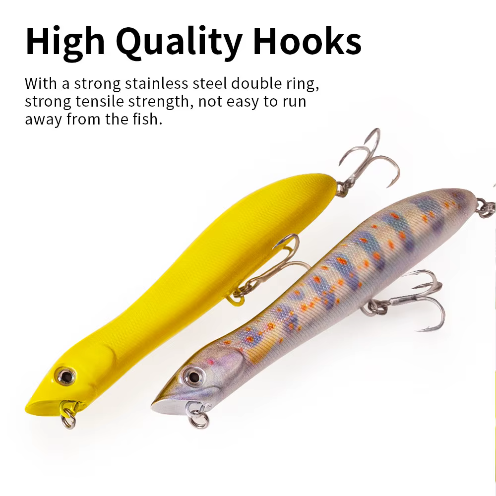 Hanlin Popper Topwater Señuelo Flotante para Caminar al Perro - imagen 2