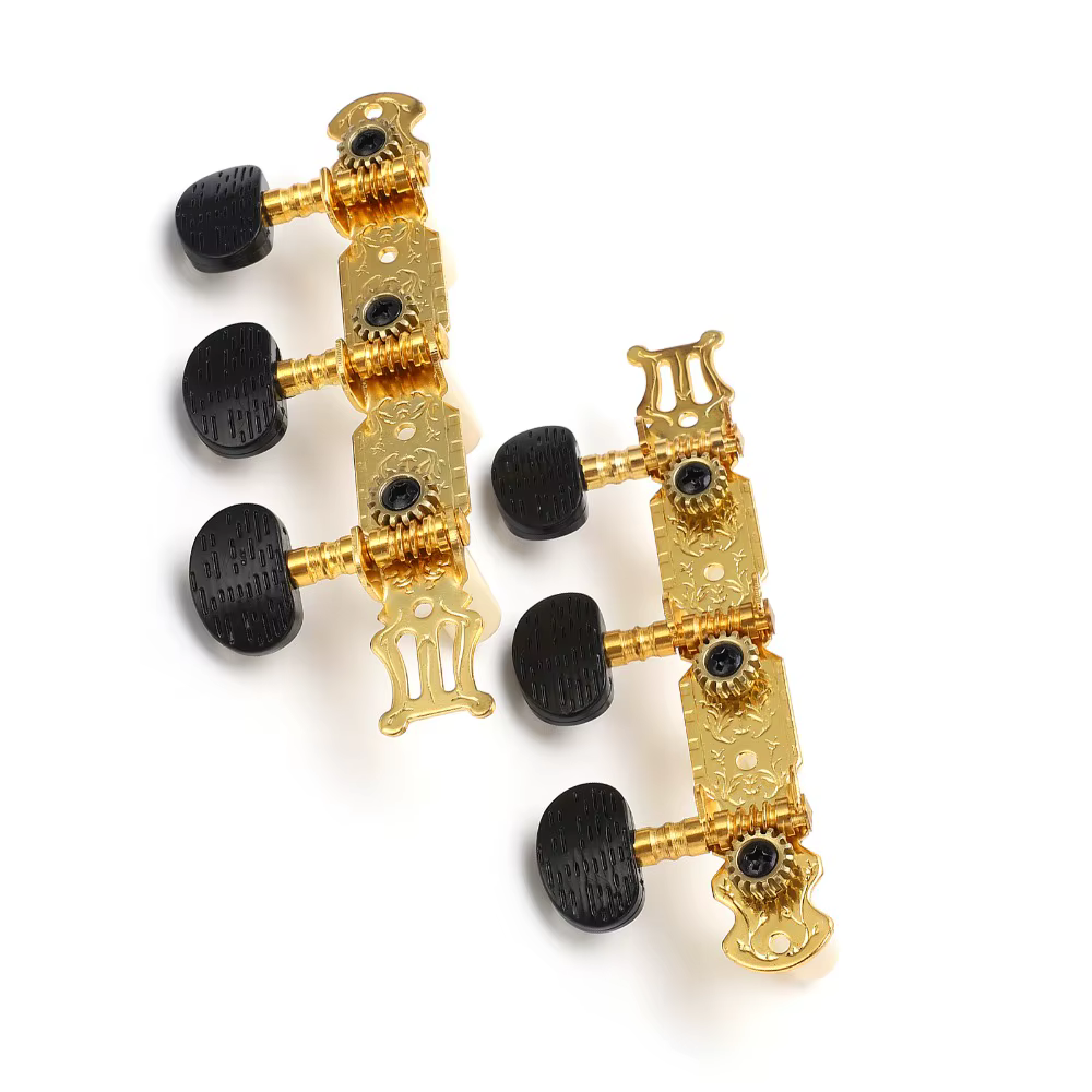 Clavijas de Afinación para Guitarra 3L 3R – Negras y Doradas - imagen 5