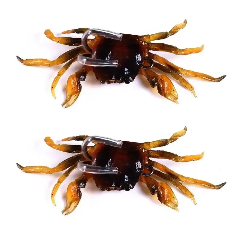 Señuelo cangrejo biónico 3D doble anzuelo PVC para agua salada y dulce - imagen 4