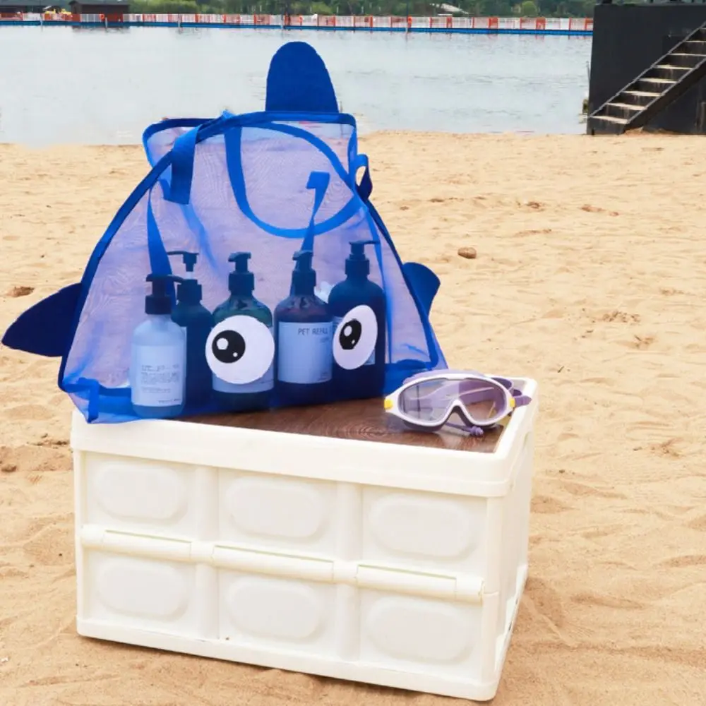 Bolsa de playa de malla rosa
