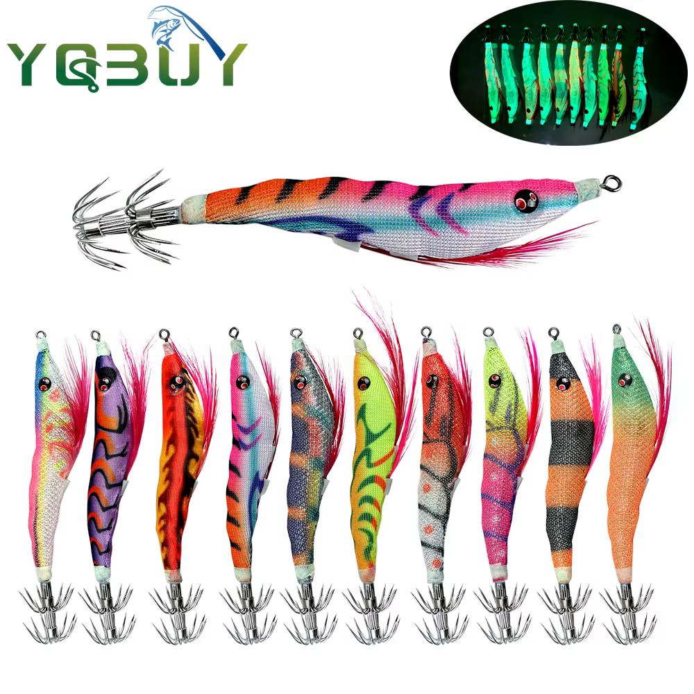 Jig Calamar Luminoso 11cm – Camarón Artificial Brillante para Sepia y Pulpo - imagen 3