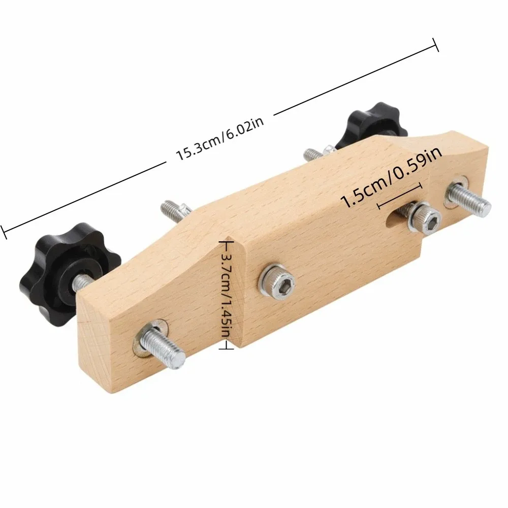 Abrazadera para puente de guitarra con junta de corcho