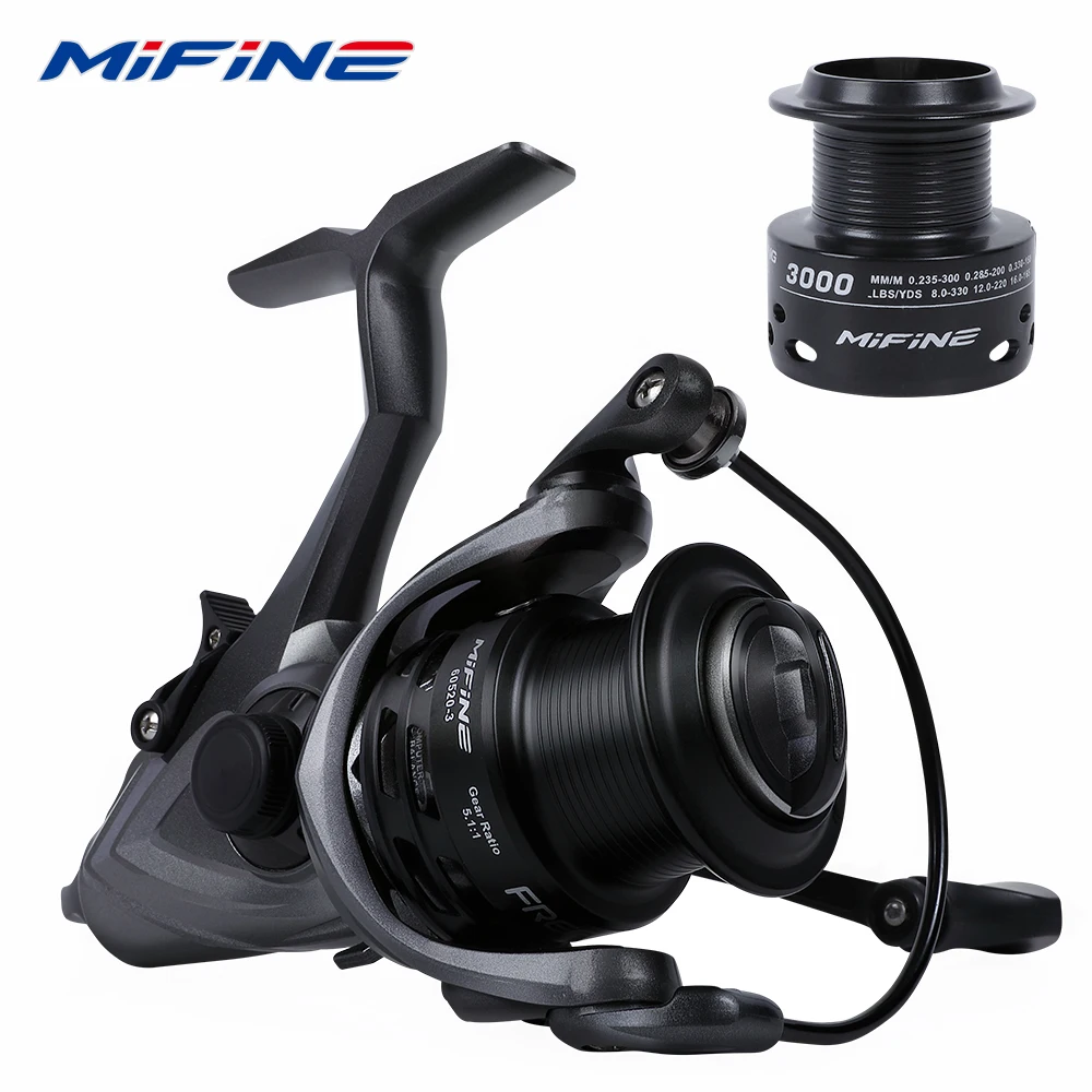 MIFINE Free RUNNER Carrete spinning metálico para carpa