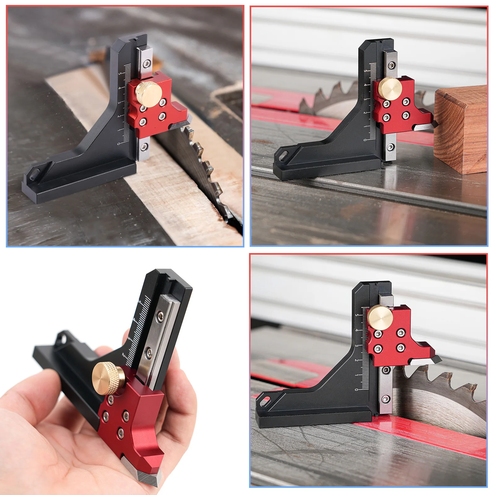 Medidor de profundidad ajustable de aleación de aluminio para banco - imagen 2